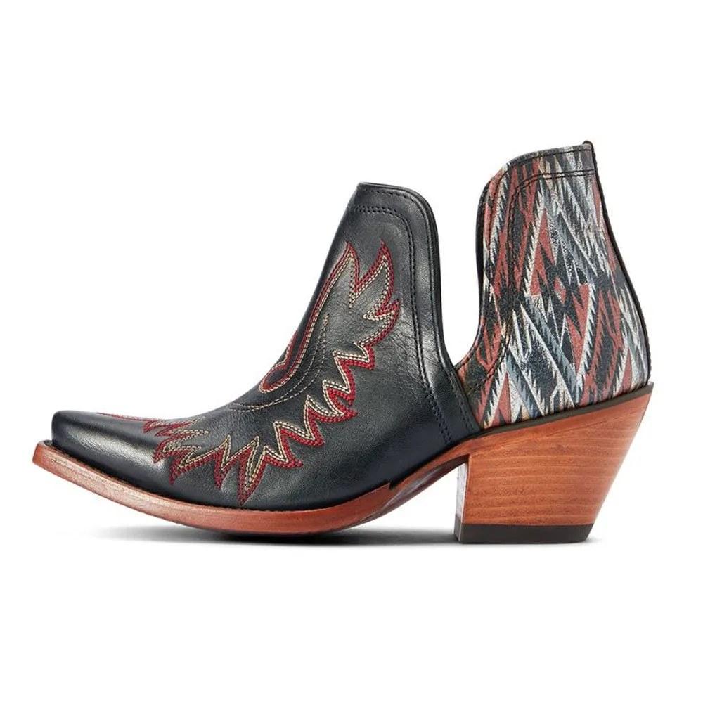 10042580 Ariat Women's Chimayo Dixon Western Boot -Black / New Mexico Roja Print