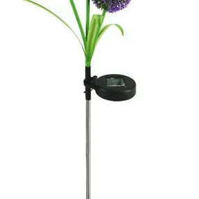 1pcs purple Solar waterproof simulation dandelion lawn light, 3LED garden landscape lamp AZ18623