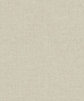 Abington Faux Linen Wallpaper in Ocean Sand