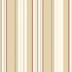 Abstract Stripes Cream/Red Wallpaper from the Kitchen Recipes Collection