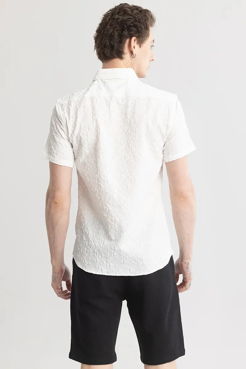 Abstractly Textured White Shirt