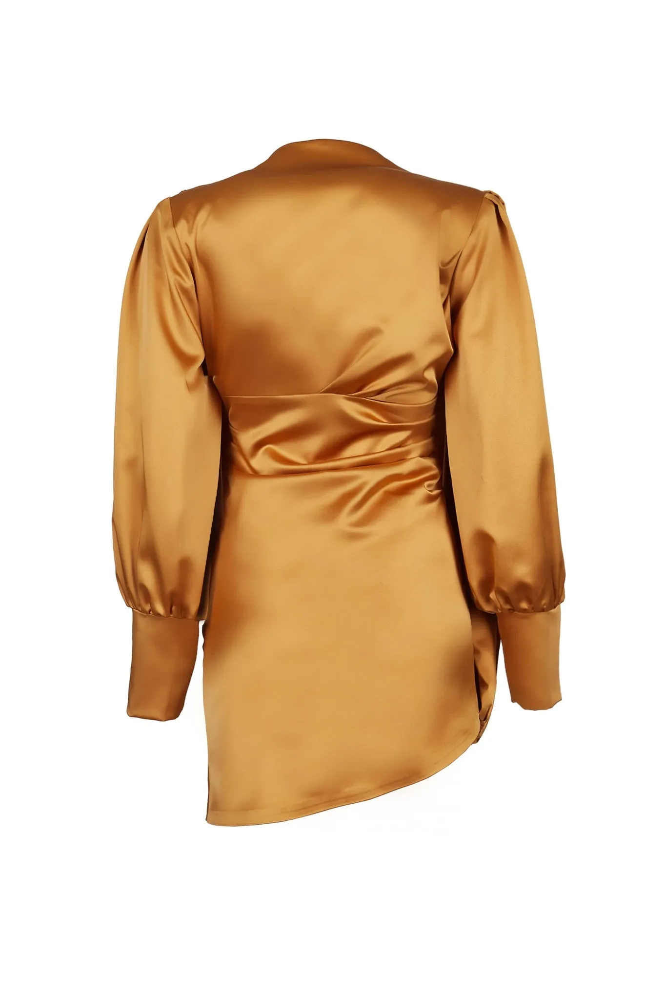 Adele Orange Sateen Dress