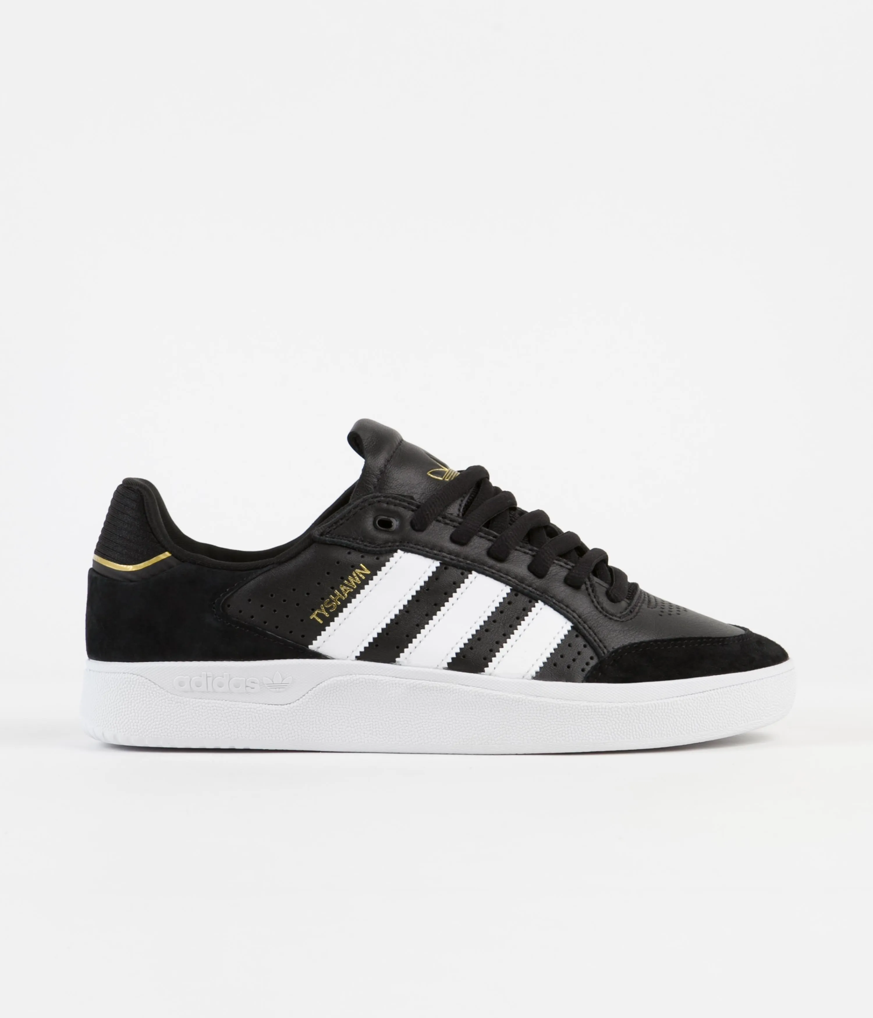 Adidas Tyshawn Low Shoes - Core Black / FTWR White / Gold Metallic