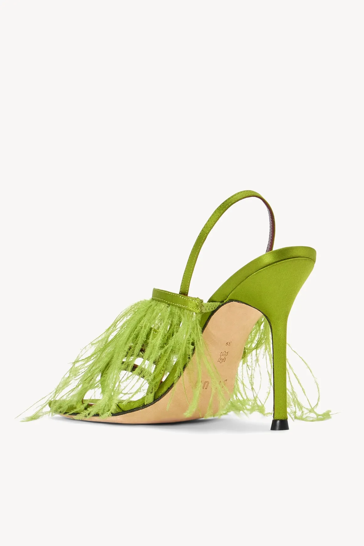 ANISE FEATHER HEEL | ACID GREEN