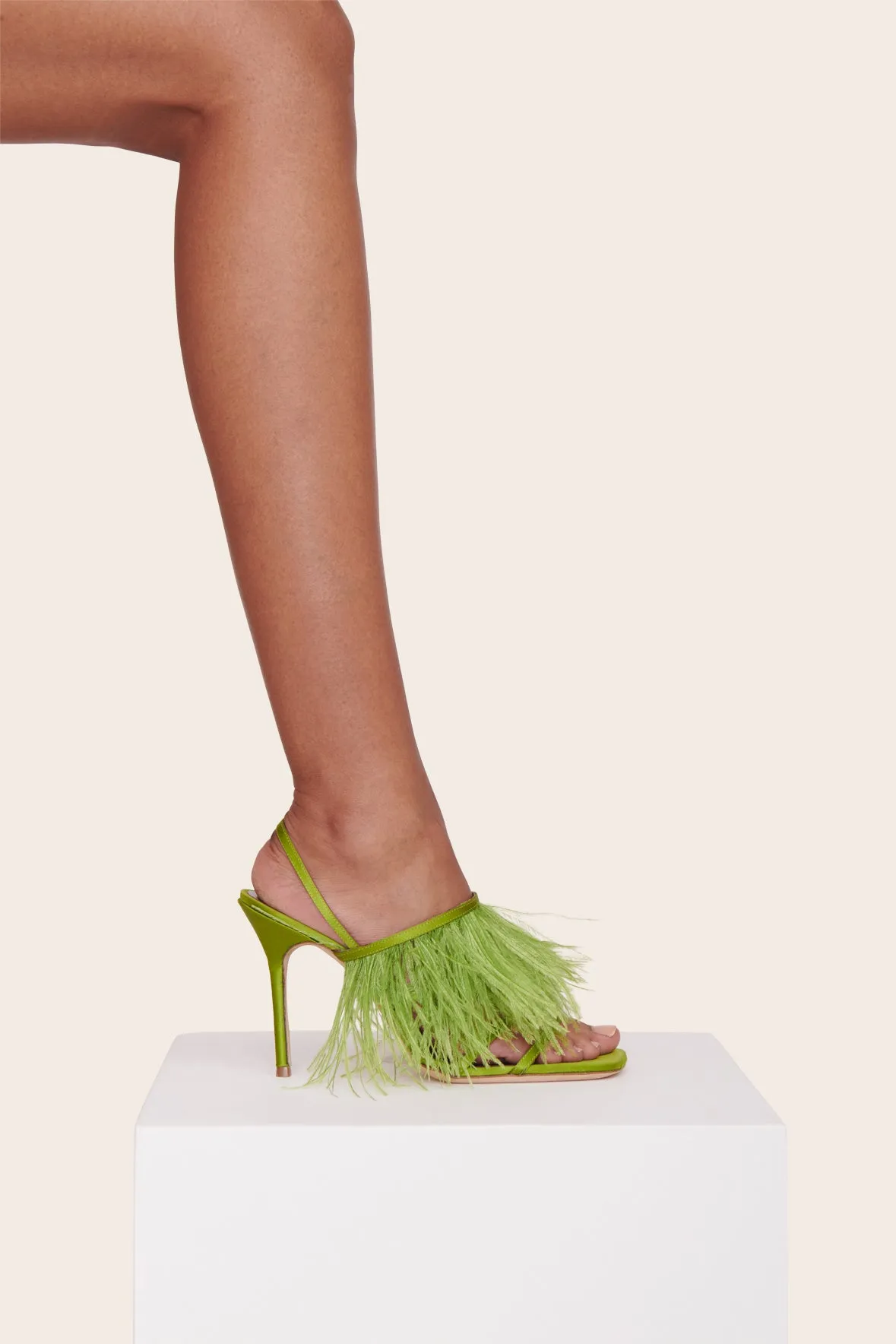 ANISE FEATHER HEEL | ACID GREEN