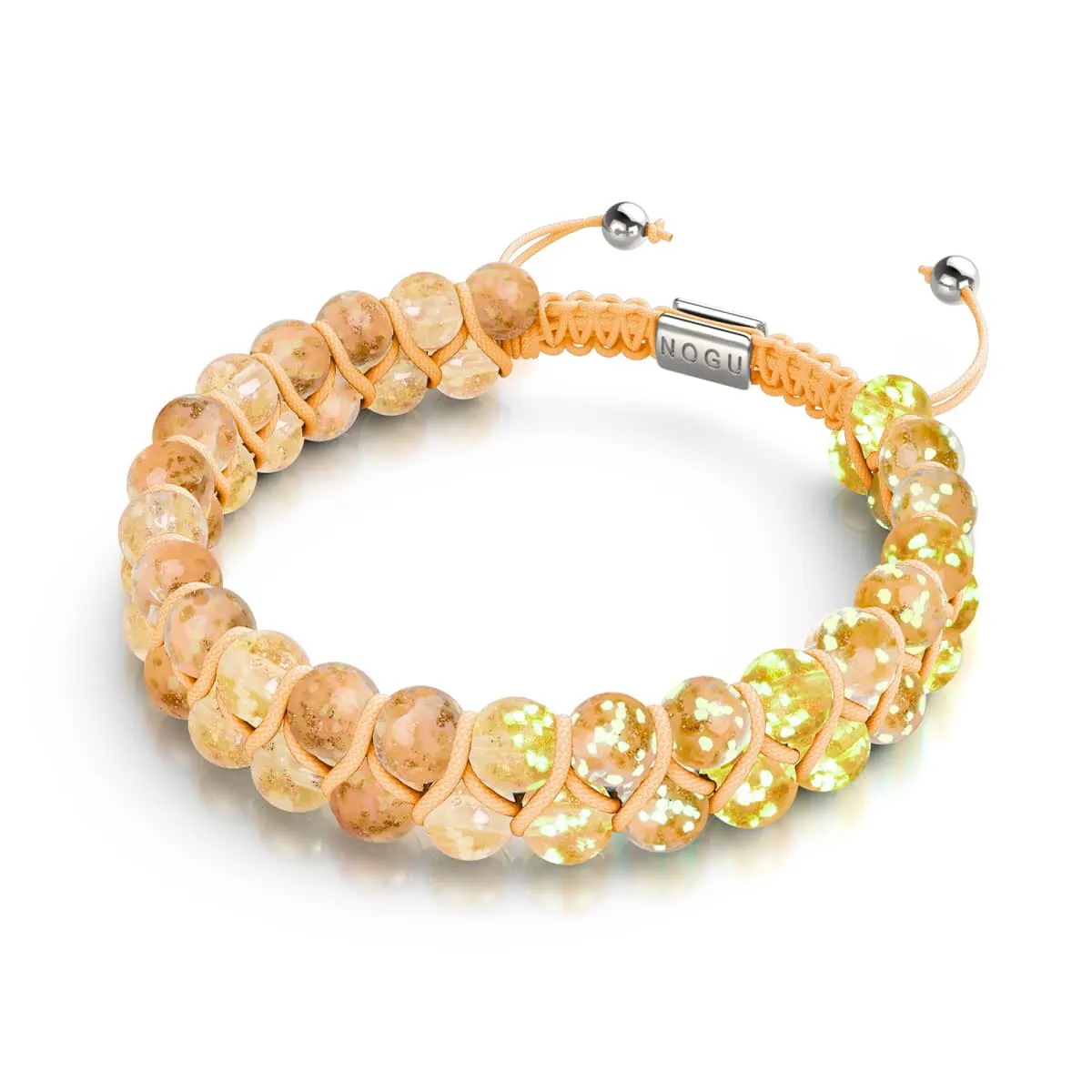 Apricot Smoothie | Caramel x Apricot | Double Firefly Glass Bracelet