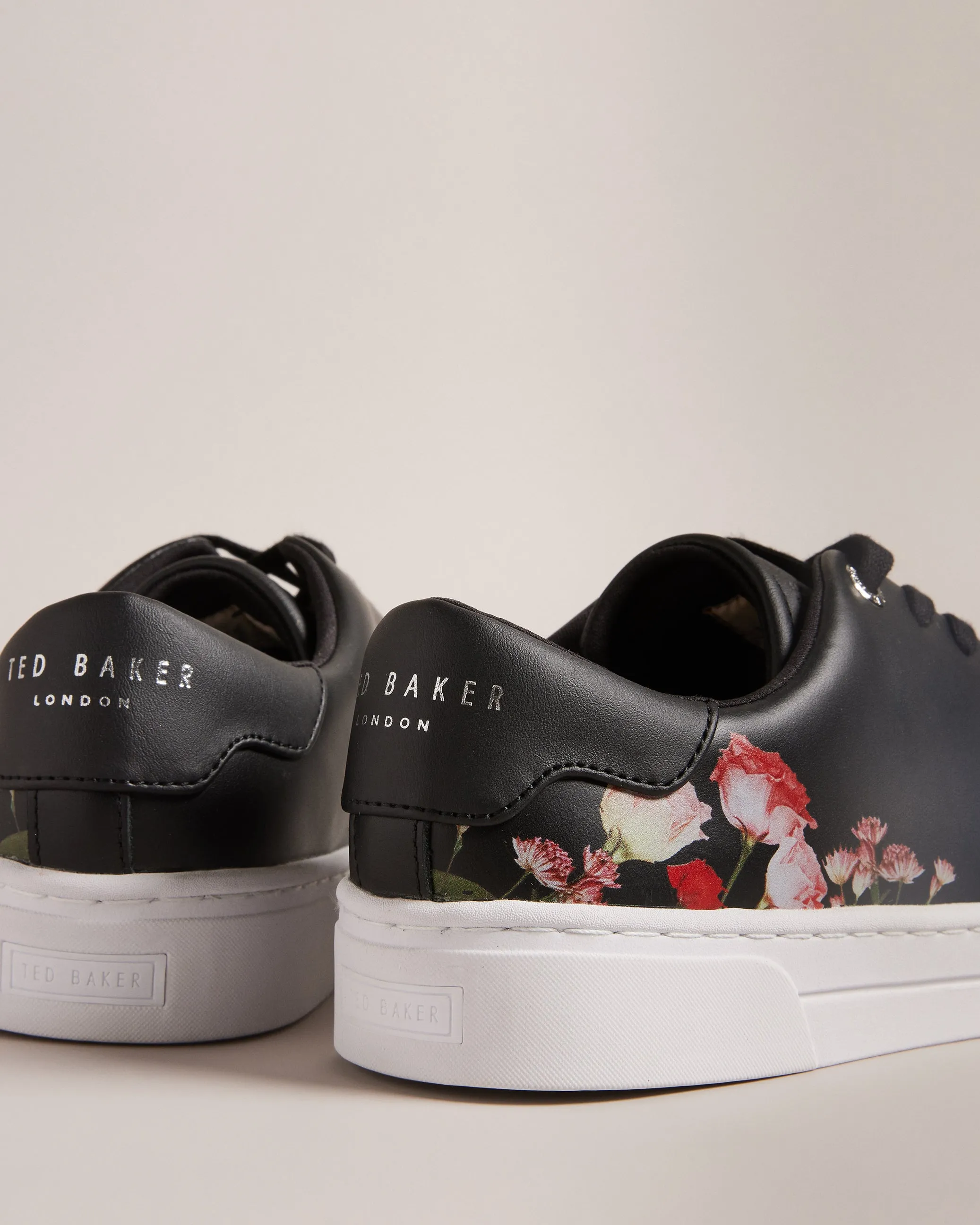 Arlita Floral Print Cupsole Trainers Black