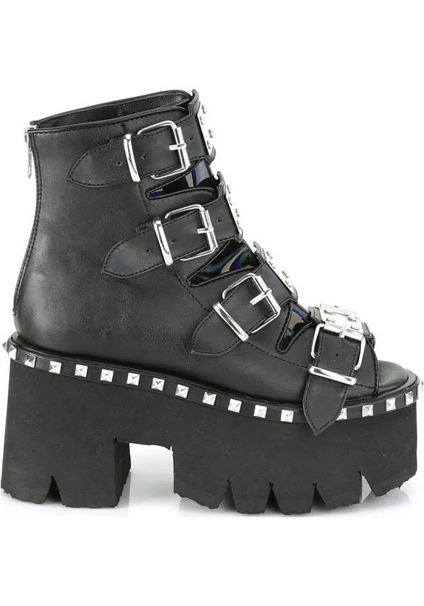 ASHES-70 [Black] | PLATFORM SANDALS [PREORDER]