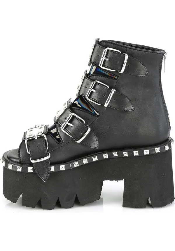 ASHES-70 [Black] | PLATFORM SANDALS [PREORDER]