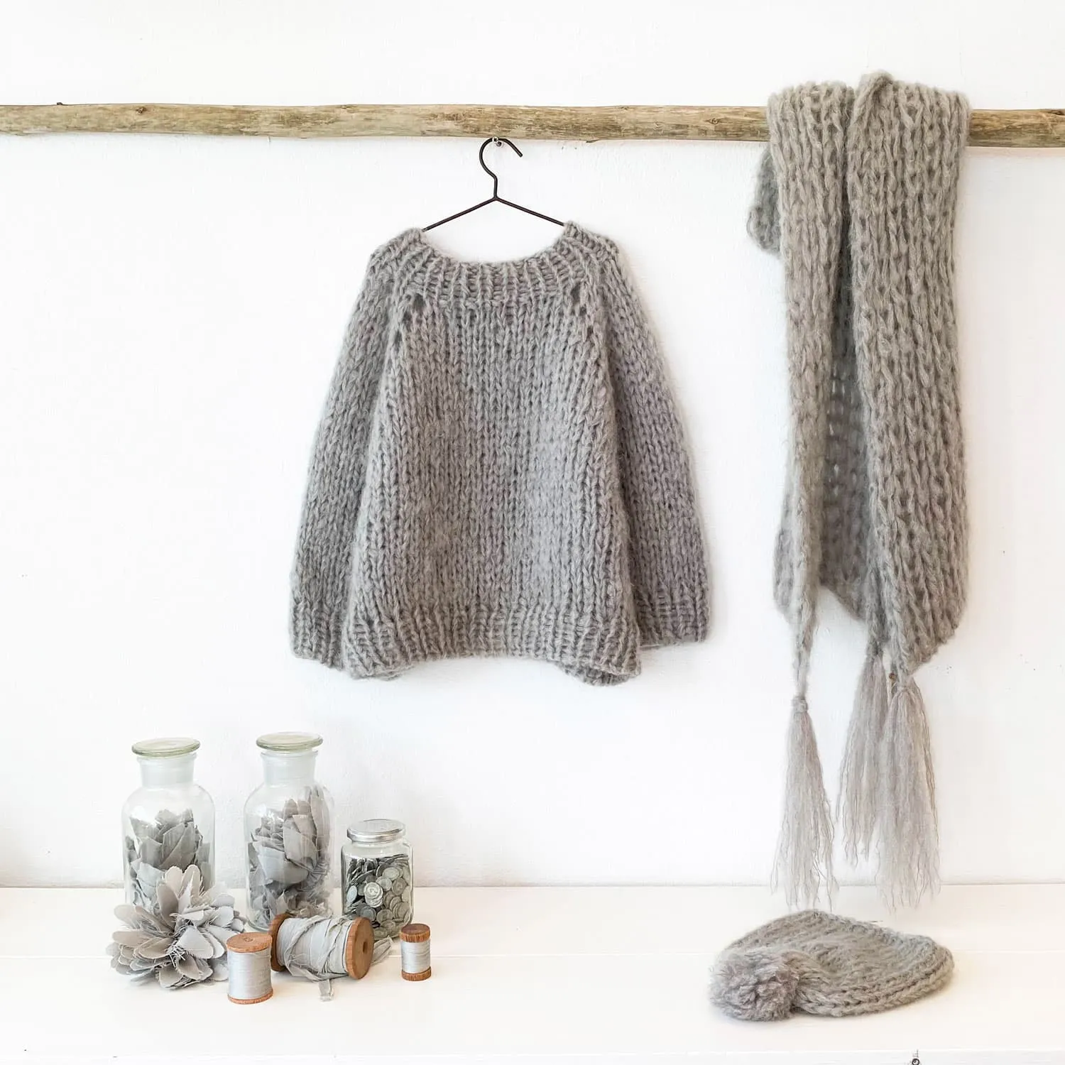 Atelier Sweater - Women - MO Mohair - S019 Silver Grey