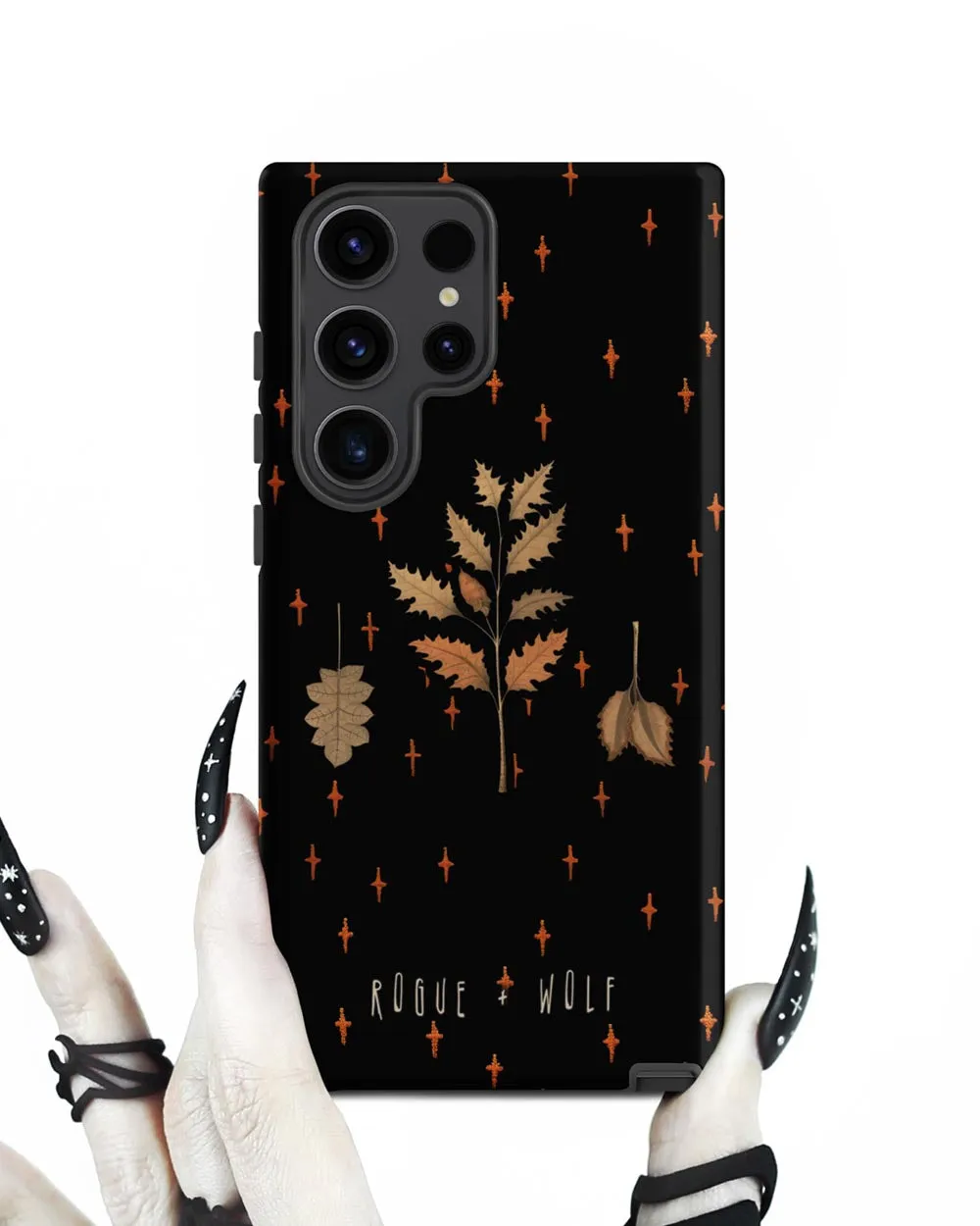 Autumn Memoir Tough Phone Case for Samsung - Dark Academia Anti-Scratch Shockproof Botanical Witchy Goth  Cover, Christmas Gifts