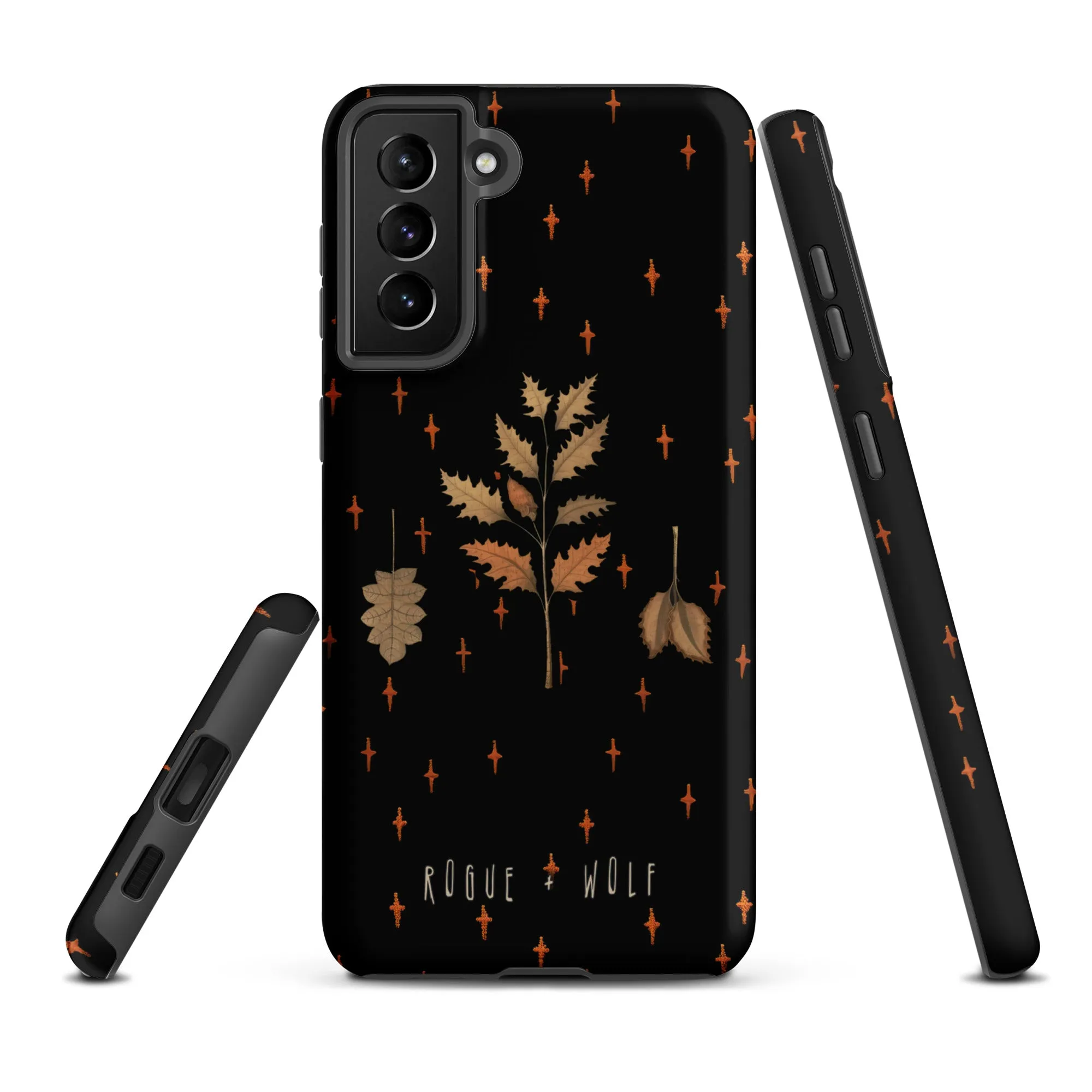 Autumn Memoir Tough Phone Case for Samsung - Dark Academia Anti-Scratch Shockproof Botanical Witchy Goth  Cover, Christmas Gifts