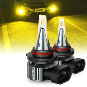 AUXITO 9145 LED Bulb 9140/H10 LED Fog Light Bulbs 3000K Golden Yellow 30W 6000 Lumens Per Pair