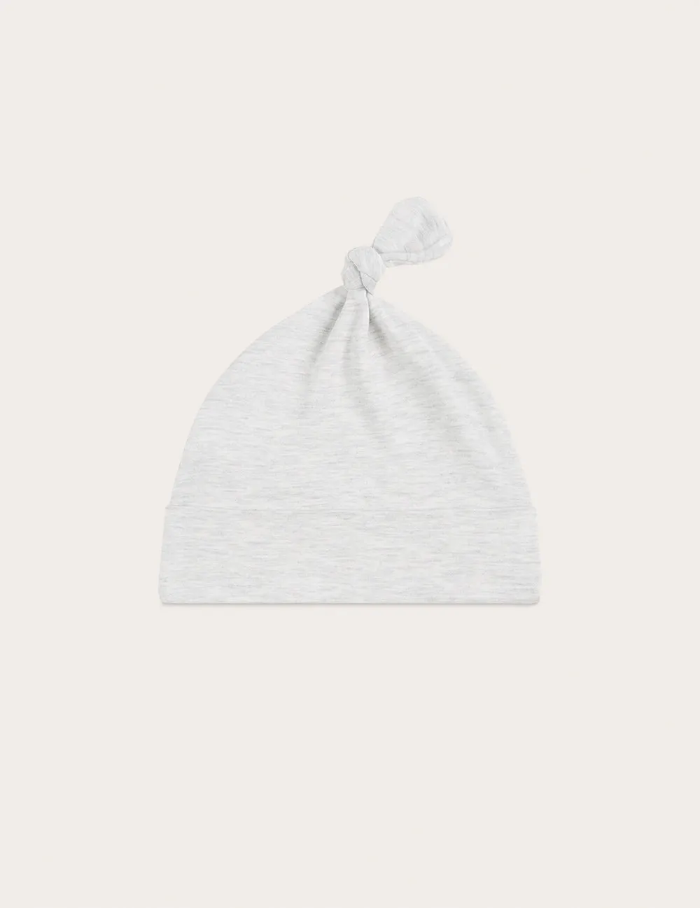 Baby Knotted Beanie - Heather Grey