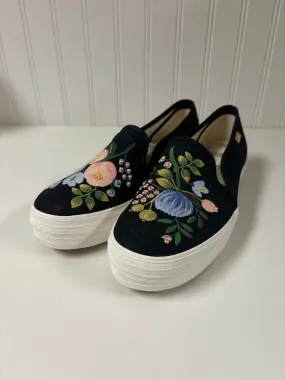 Black Shoes Flats Keds, Size 7.5