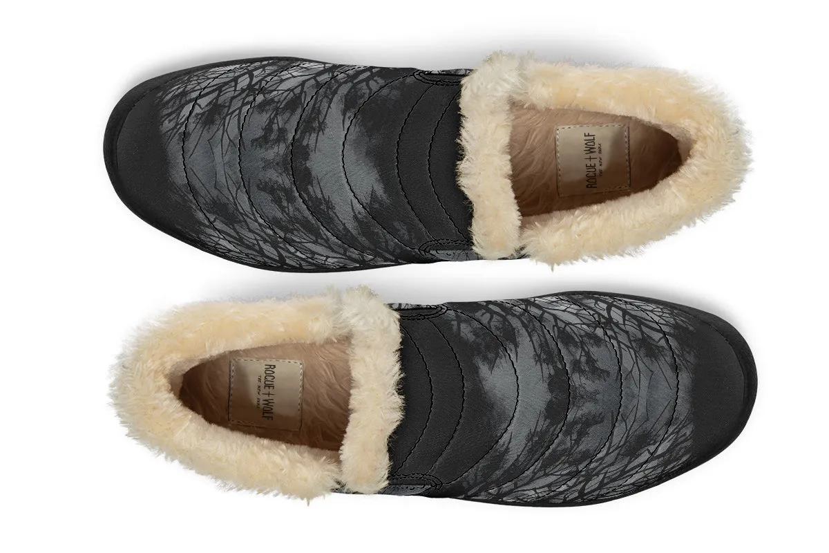 Blood Moon Manor Winter Sneakers - Warm & Easy Slip-On Shoes Lined with Vegan Wool with Anti-Slip Soles