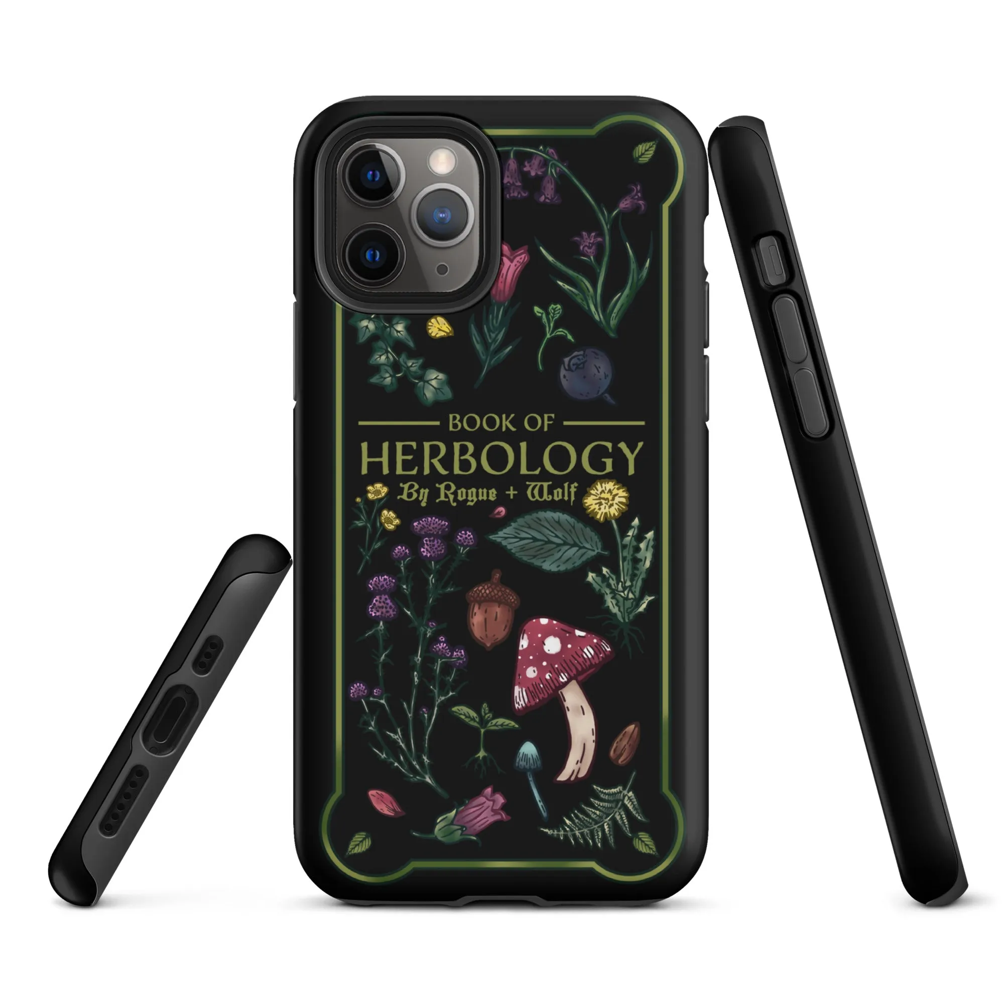 Book of Herbology Tough Phone Case for iPhone - Shockproof Witchy Phone Accessories Anti-scratch Goth Cover