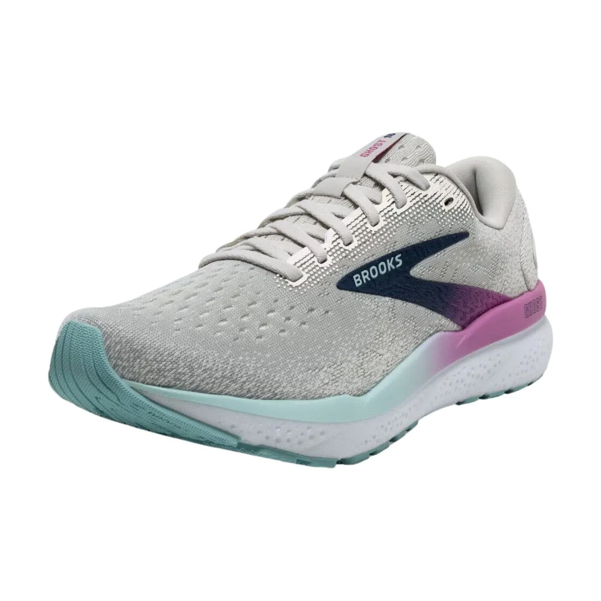 Brooks Women's Ghost 16 White/Grey/Estate Blue