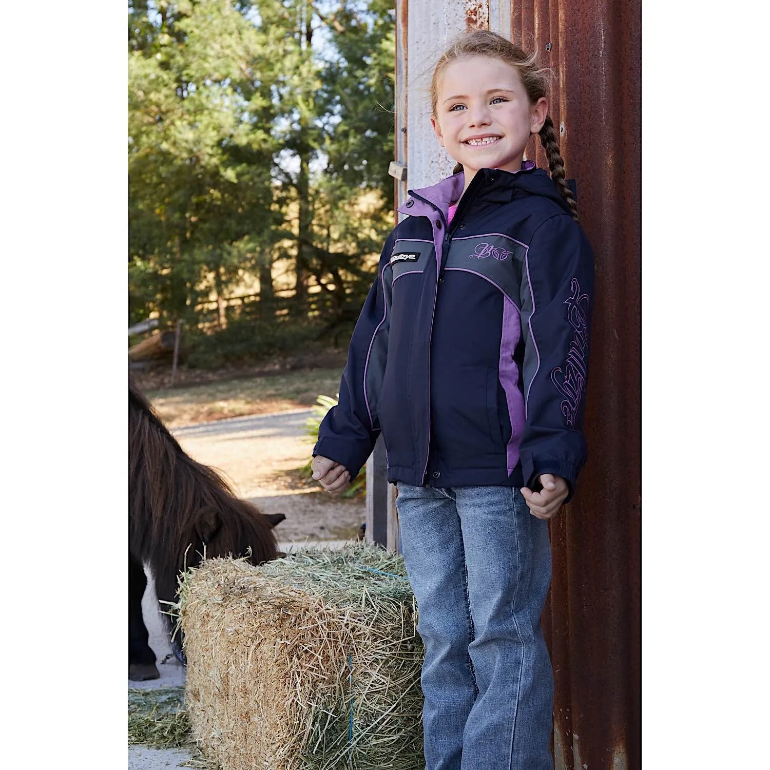 Bullzye Girls Carla Jacket Dark Navy/Purple