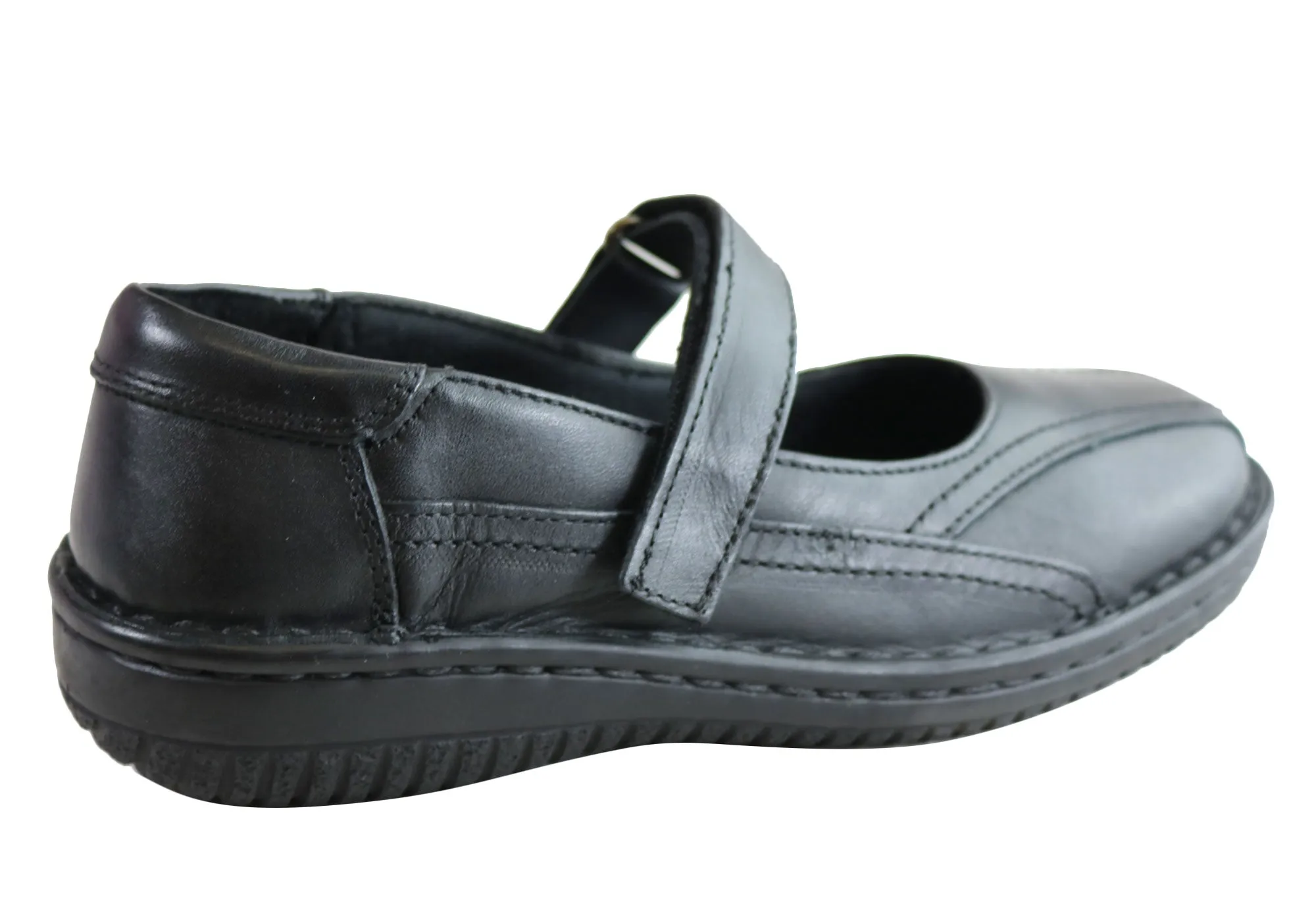 Cabello Comfort 341-27 Leather Orthotic Friendly Mary Jane Shoes