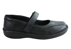 Cabello Comfort 341-27 Leather Orthotic Friendly Mary Jane Shoes