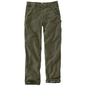 Carhartt B111MOS Flannel Lined Duck Work Pant - Moss Green