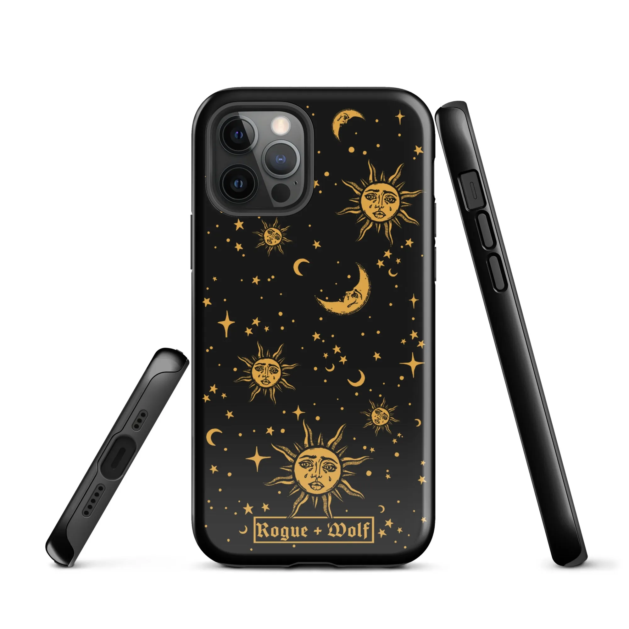 Celestial Tough Phone Case for iPhone - Shockproof Anti-scratch Witchy Goth Phone Accessories Cover