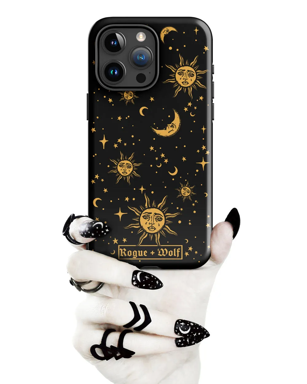 Celestial Tough Phone Case for iPhone - Shockproof Anti-scratch Witchy Goth Phone Accessories Cover