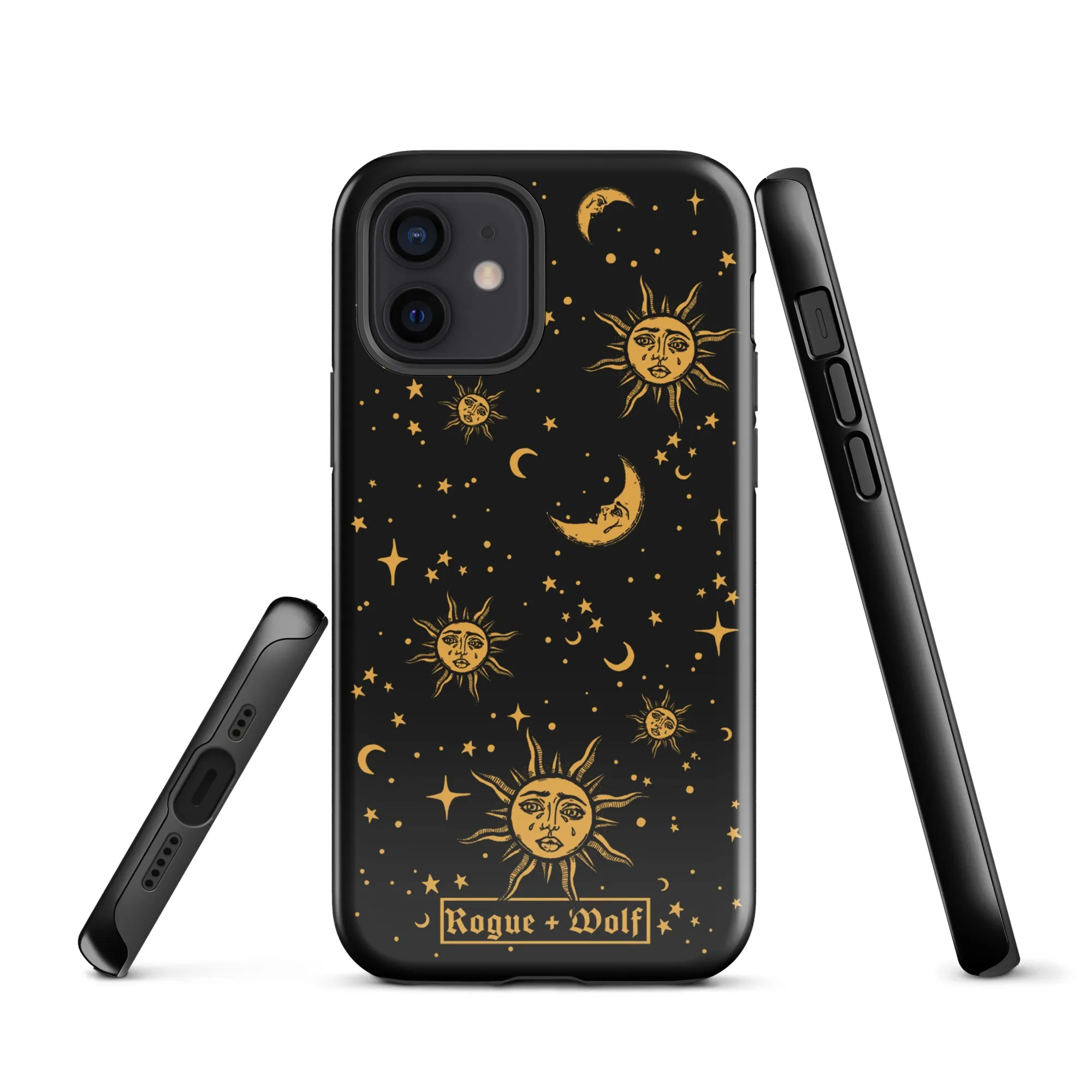 Celestial Tough Phone Case for iPhone - Shockproof Anti-scratch Witchy Goth Phone Accessories Cover