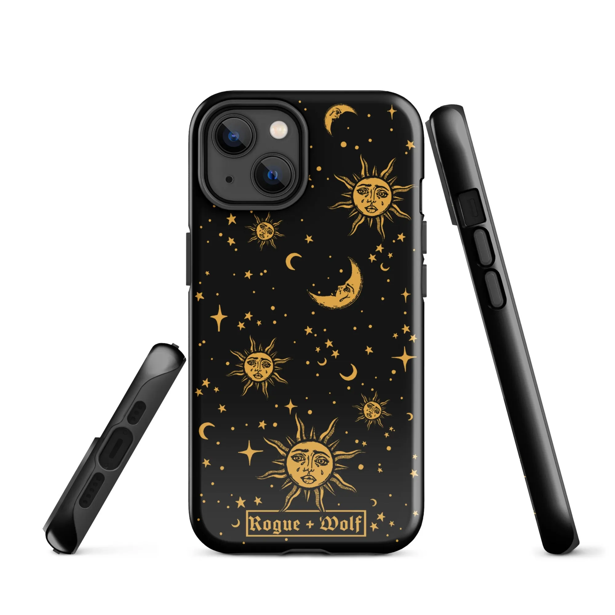 Celestial Tough Phone Case for iPhone - Shockproof Anti-scratch Witchy Goth Phone Accessories Cover