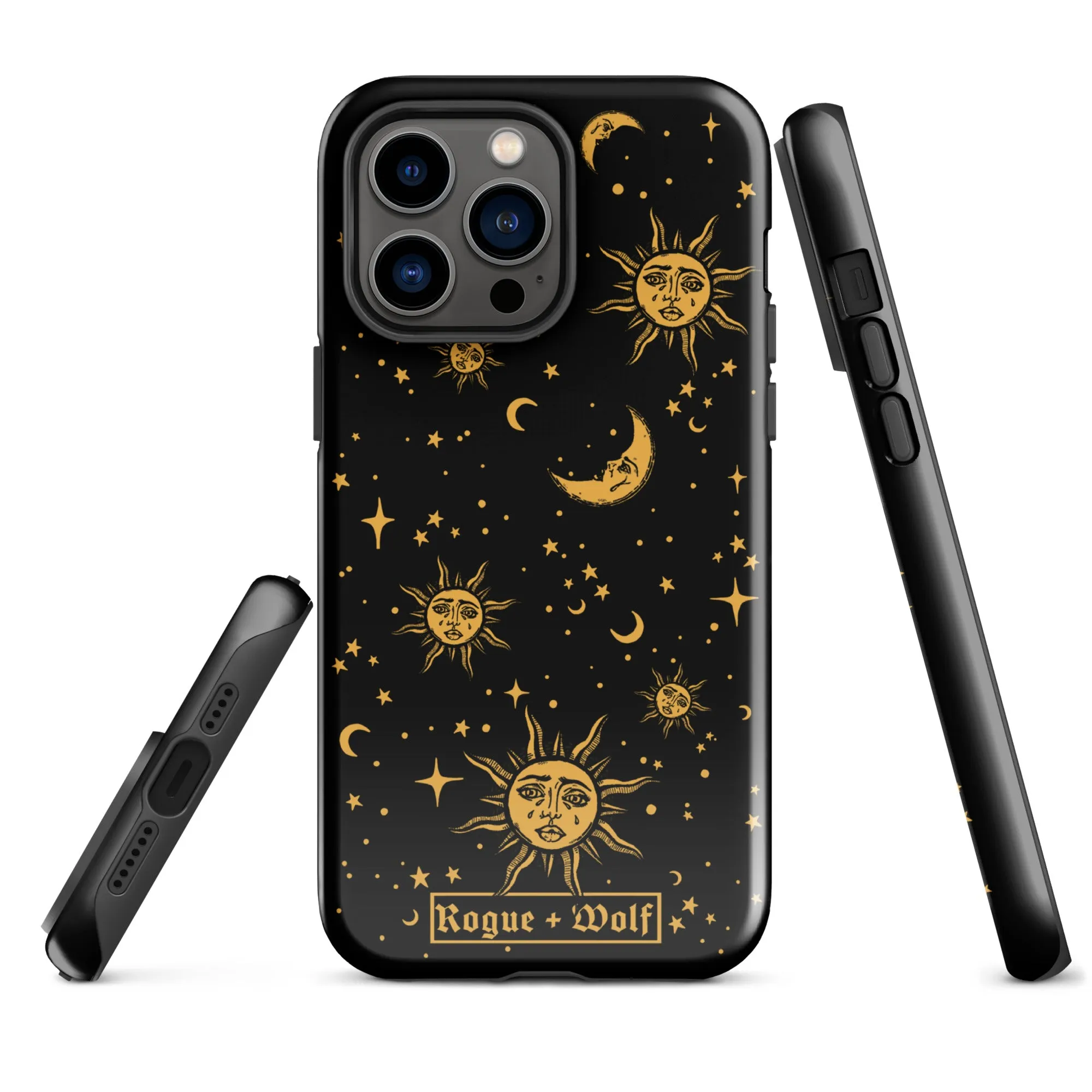 Celestial Tough Phone Case for iPhone - Shockproof Anti-scratch Witchy Goth Phone Accessories Cover