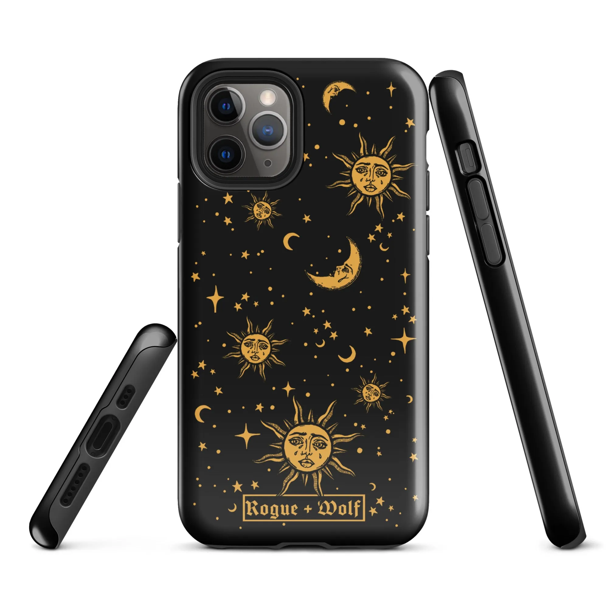 Celestial Tough Phone Case for iPhone - Shockproof Anti-scratch Witchy Goth Phone Accessories Cover