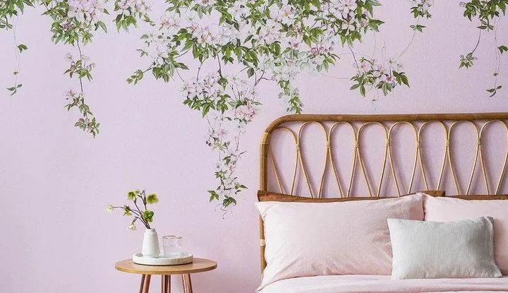 Classic Clematis Mural Wallpaper