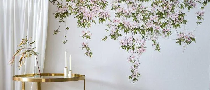 Classic Clematis Mural Wallpaper