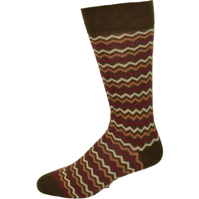 Colorful and Funky Striped Combed Cotton Socks for Men