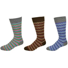 Colorful and Funky Striped Combed Cotton Socks for Men