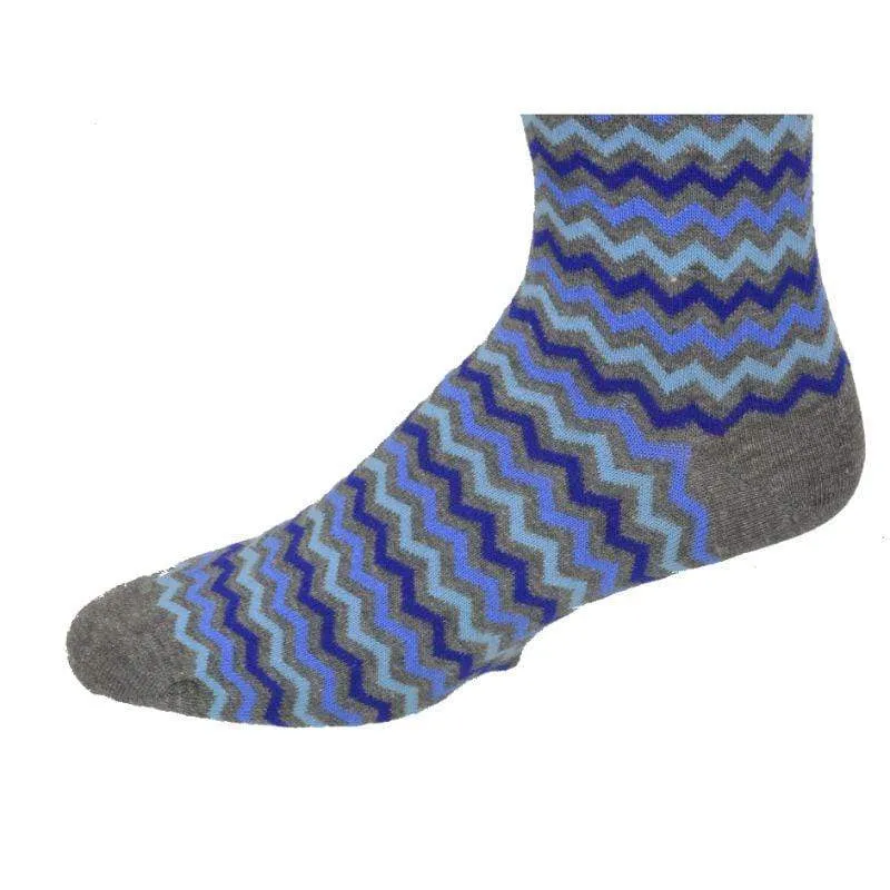 Colorful and Funky Striped Combed Cotton Socks for Men