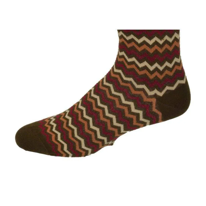 Colorful and Funky Striped Combed Cotton Socks for Men