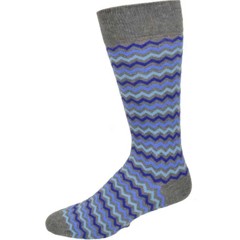 Colorful and Funky Striped Combed Cotton Socks for Men