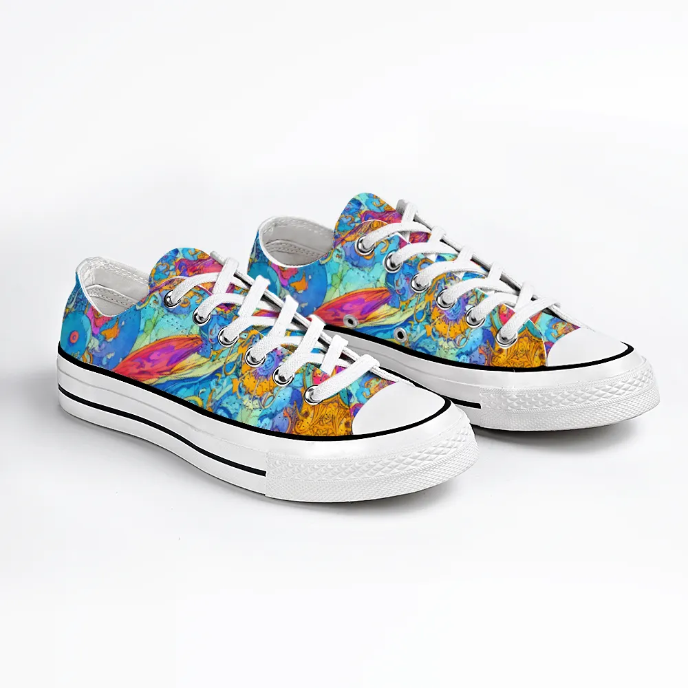 Colorful Collection - Classic Unisex Low Top Canvas Sneakers