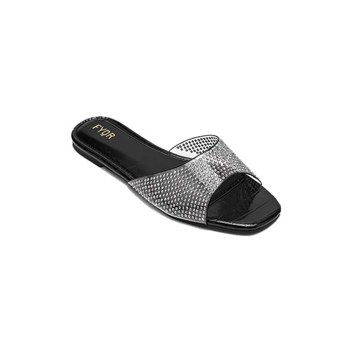 Crystalized PVC Flat Sandal MY 254