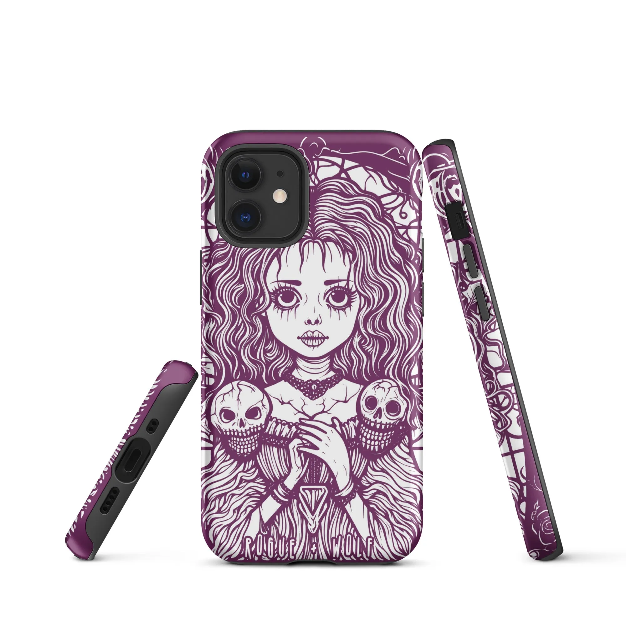 Cursed to Love Tough iPhone Case - Shockproof Witchy Case Goth Cell Phone Accessories Cool Gothic & Christmas Gifts