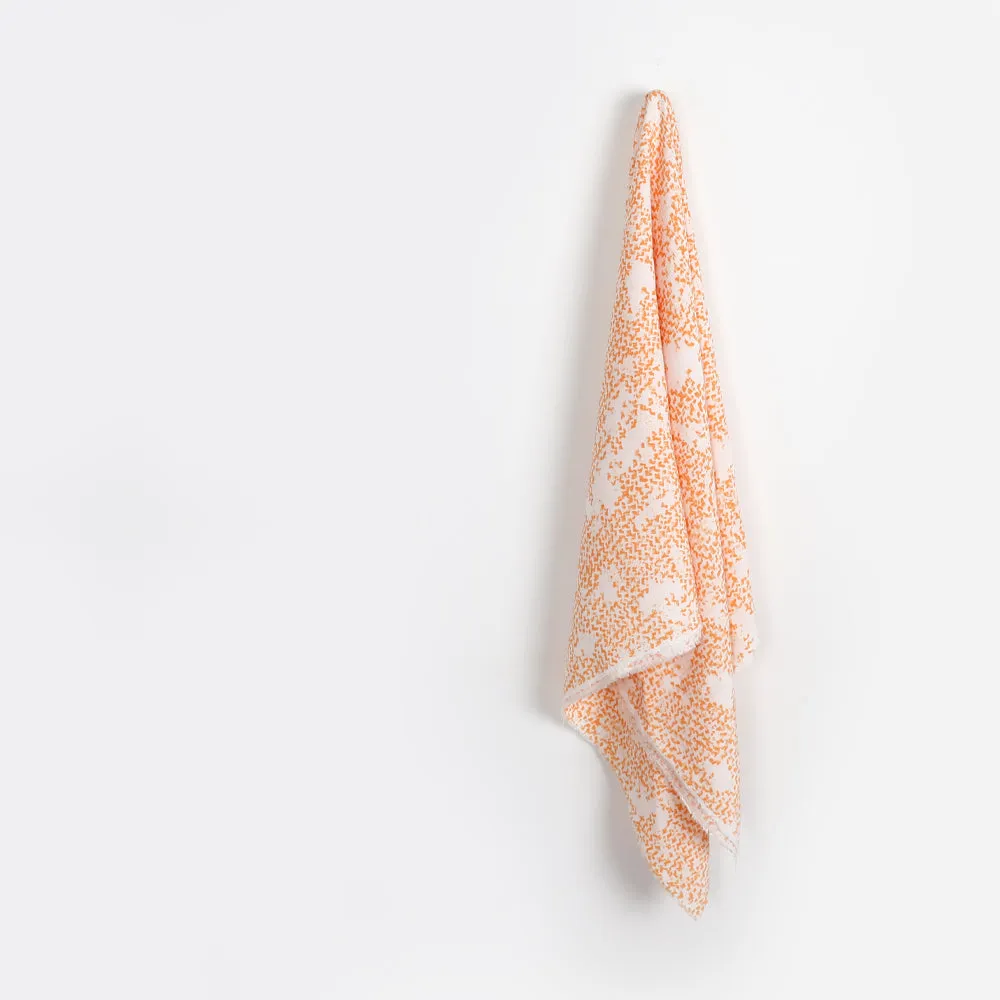 Dappled Print Viscose Crepe - Nectarine