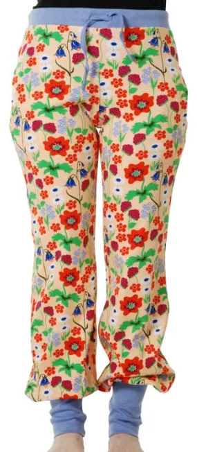 DUNS Adult Baggy Pants - Summer Flowers Apricot