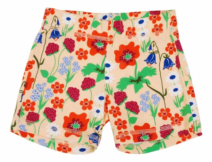 DUNS Shorts - Summer Flowers Apricot