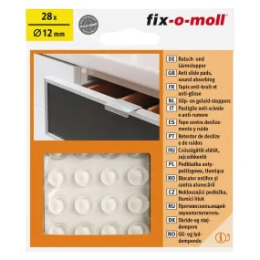 Fix-O-Moll Anti Slide Pads Self Adhesive Clear Dia 12 mm