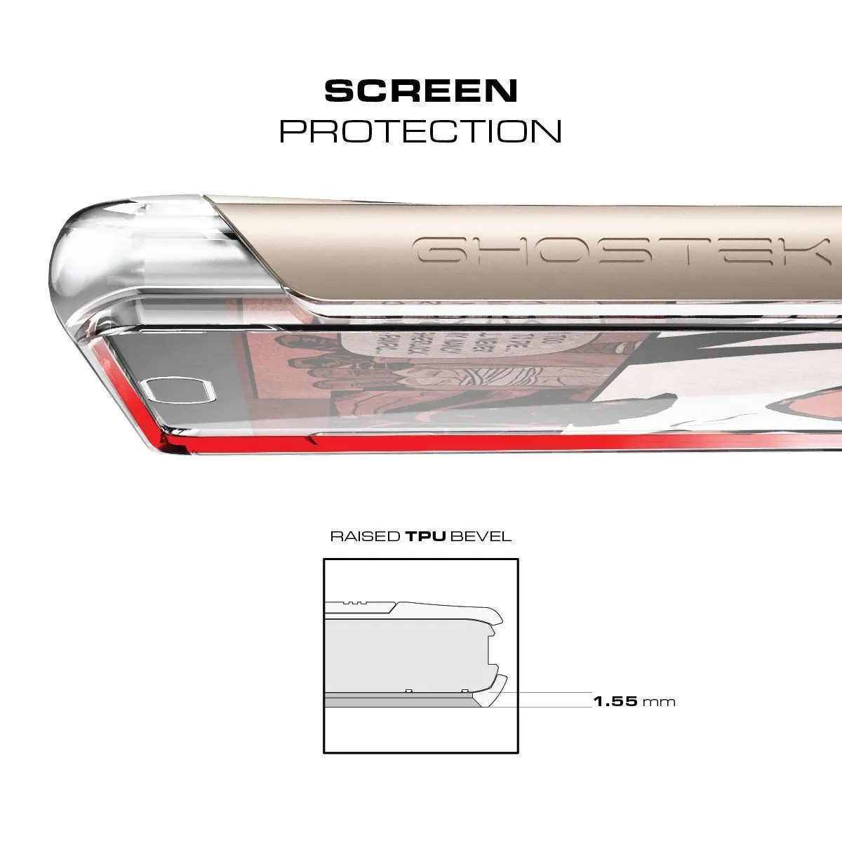 Galaxy Note 7 Case, Ghostek® Cloak 2.0 Gold w/ Explosion-Proof Screen Protector | Aluminum Frame