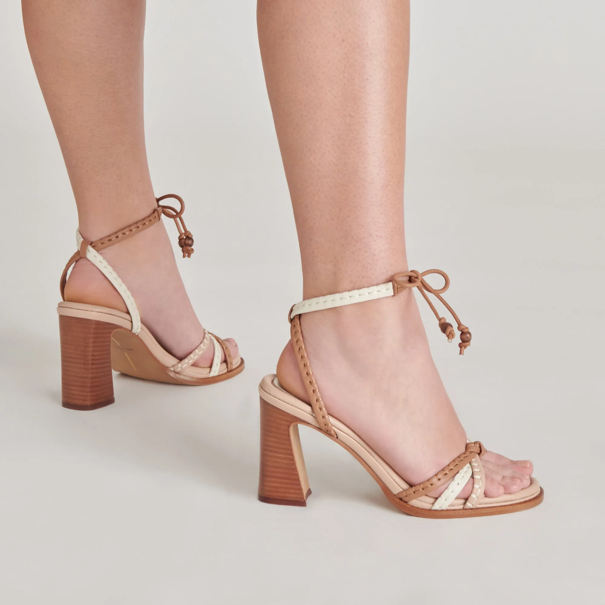 GAZELE HEELS TAN MULTI LEATHER