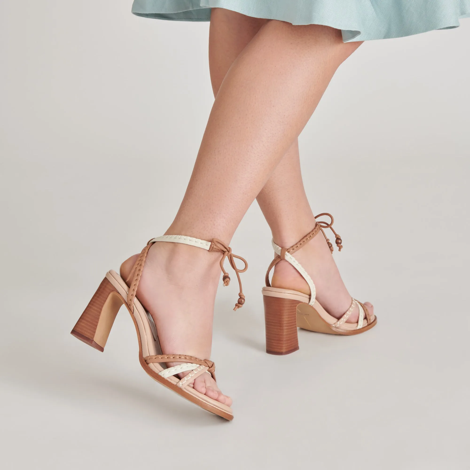 GAZELE HEELS TAN MULTI LEATHER