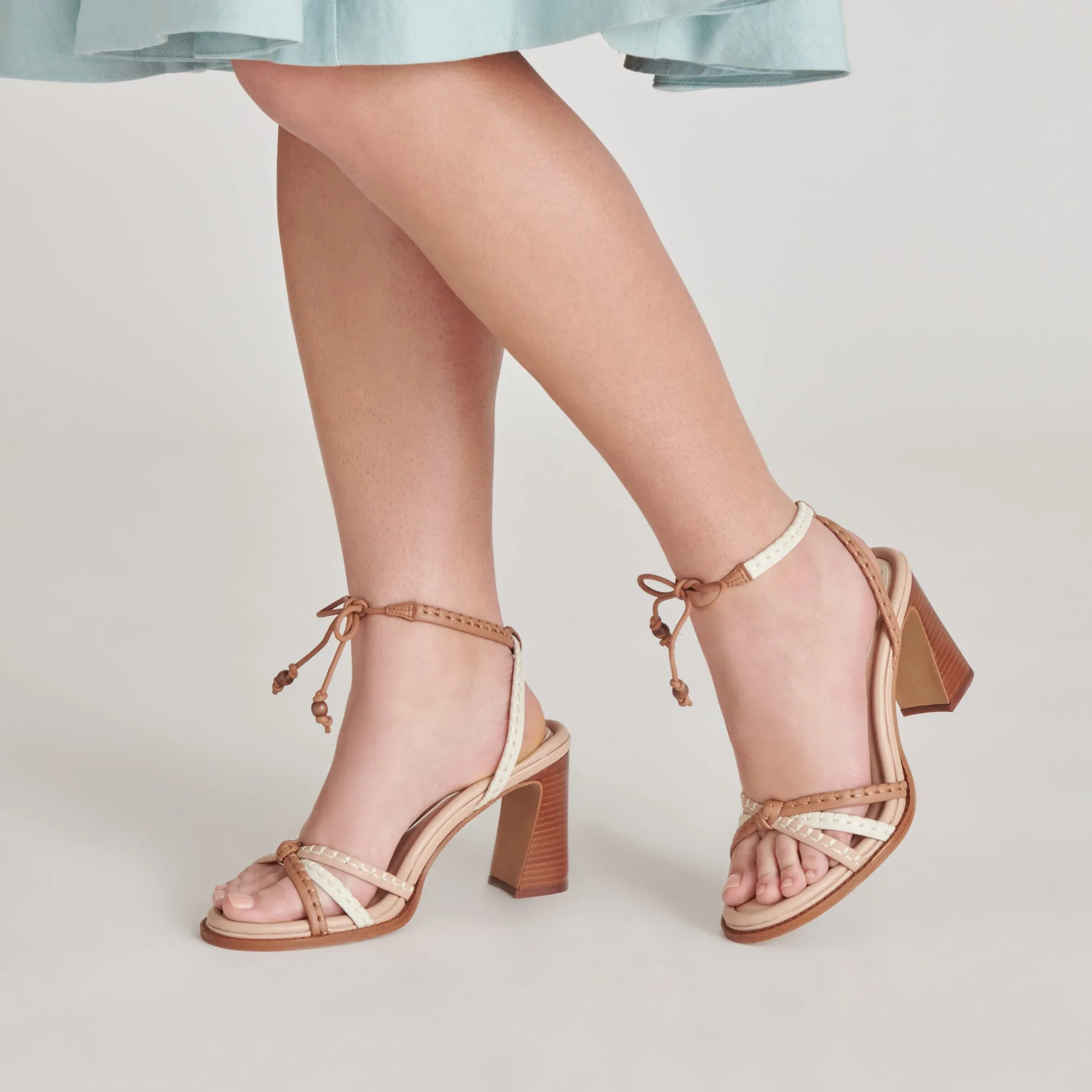 GAZELE HEELS TAN MULTI LEATHER